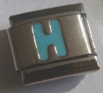 Letter H blauw